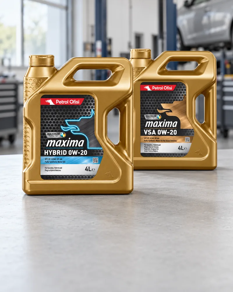 Petrol Ofisi Maxima motor yağı ambalajları